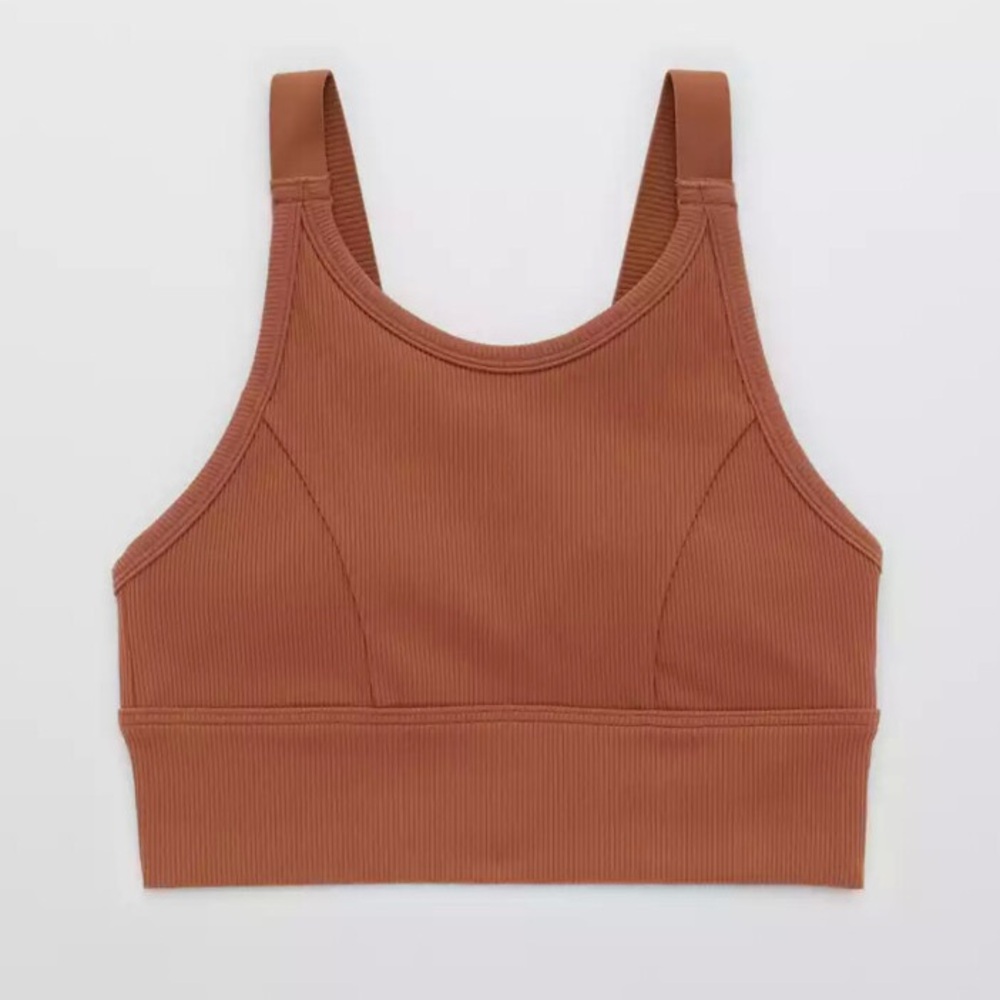 aerie OFFLINE Ribbed High Neck Sports Bra size‎ large